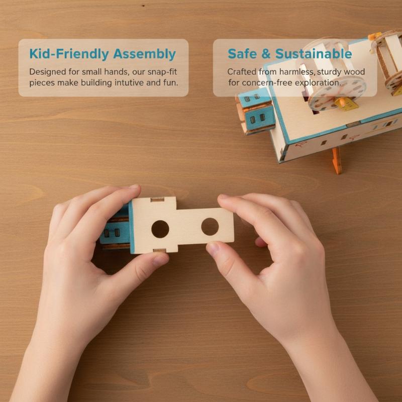 Kids Education Film - 1 Set Houten Filmprojector DIY Wetenschapsexperiment
