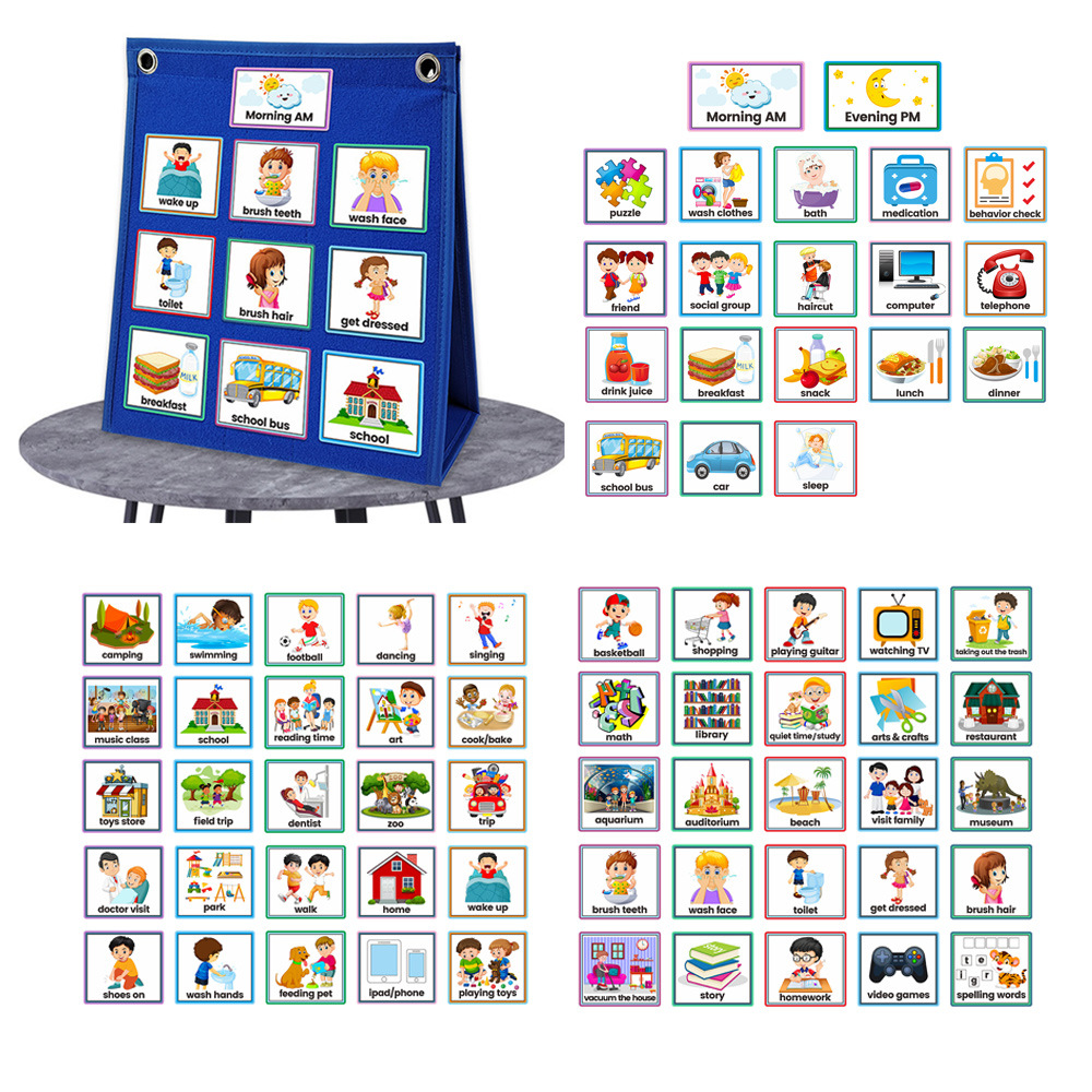 Kids Education Board - Nieuwe collectie dubbelzijdig zelfstaand opvouwbaar desktop-pocketdiagram