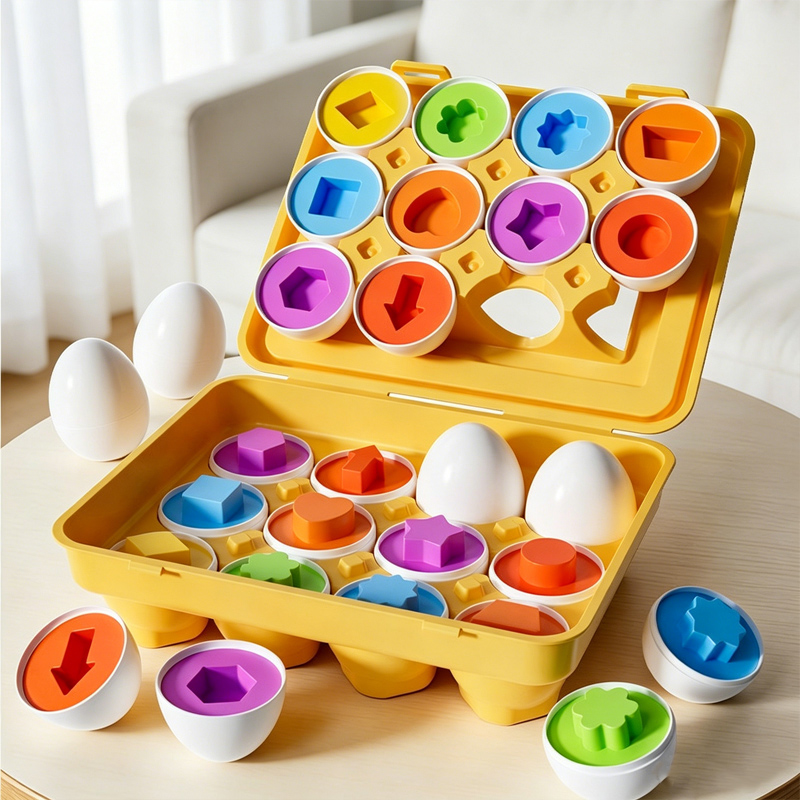 Kids Educational Game 3 - Montessori Spelletjes Baby Speelgoed Slimme Ei-vormige