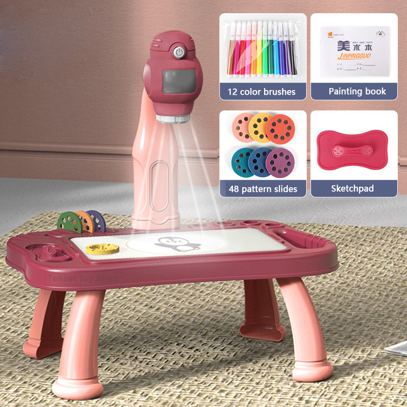 Kids Education Drawing - Smart Projector Kids Schilderij Tafel Set