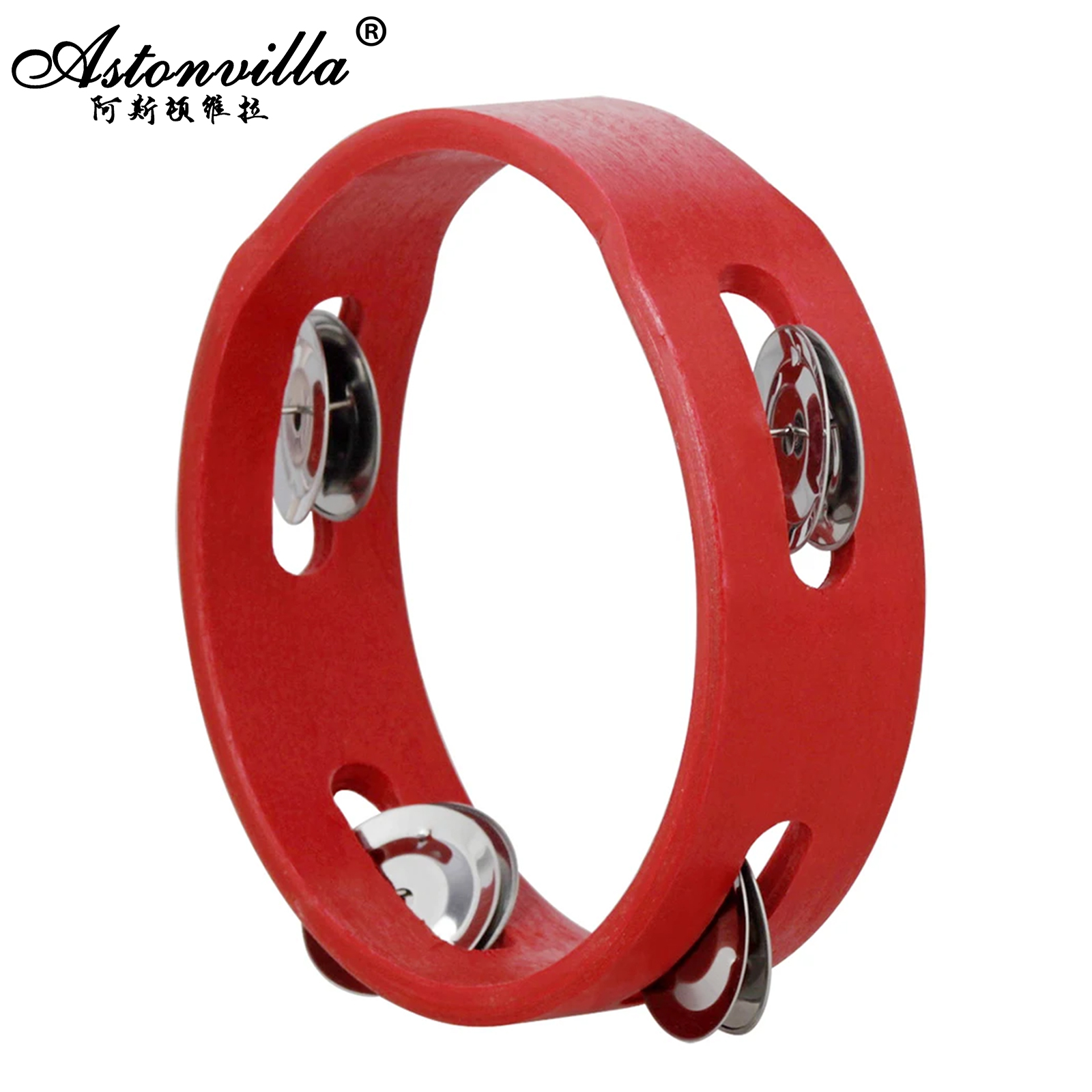 Kids Education Bell - 6 Inch Rode Hand Rinkelende Bel