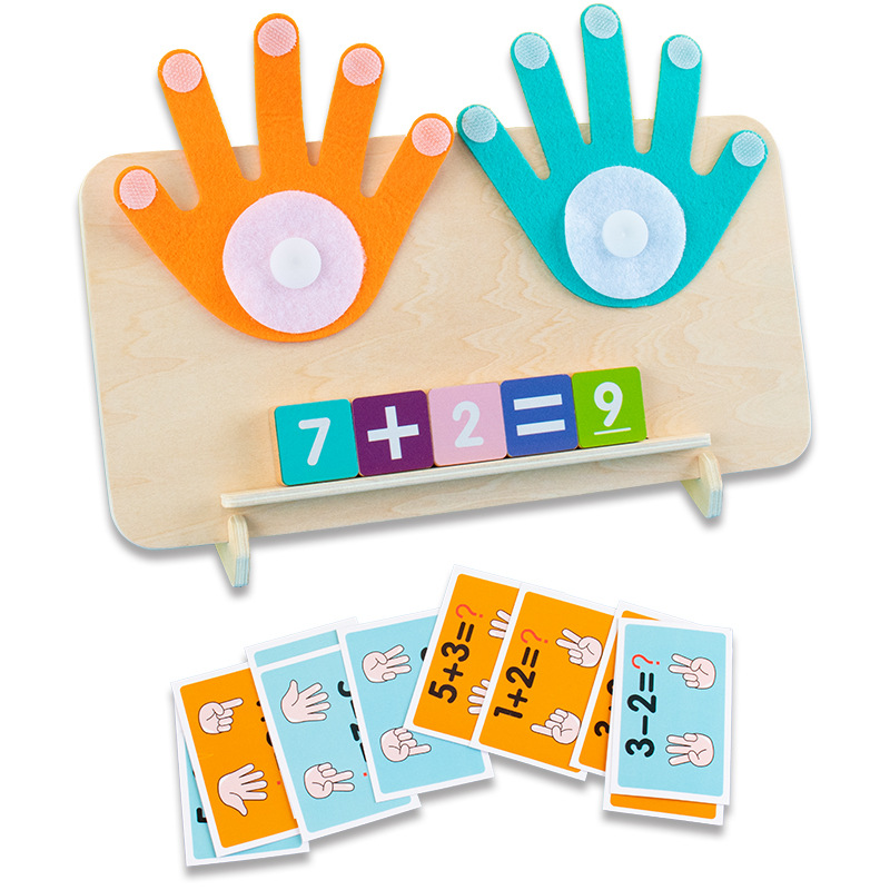 Kids Educational Game 3 - Kinderen Montessori Speelgoed Houten Vinger Nummers