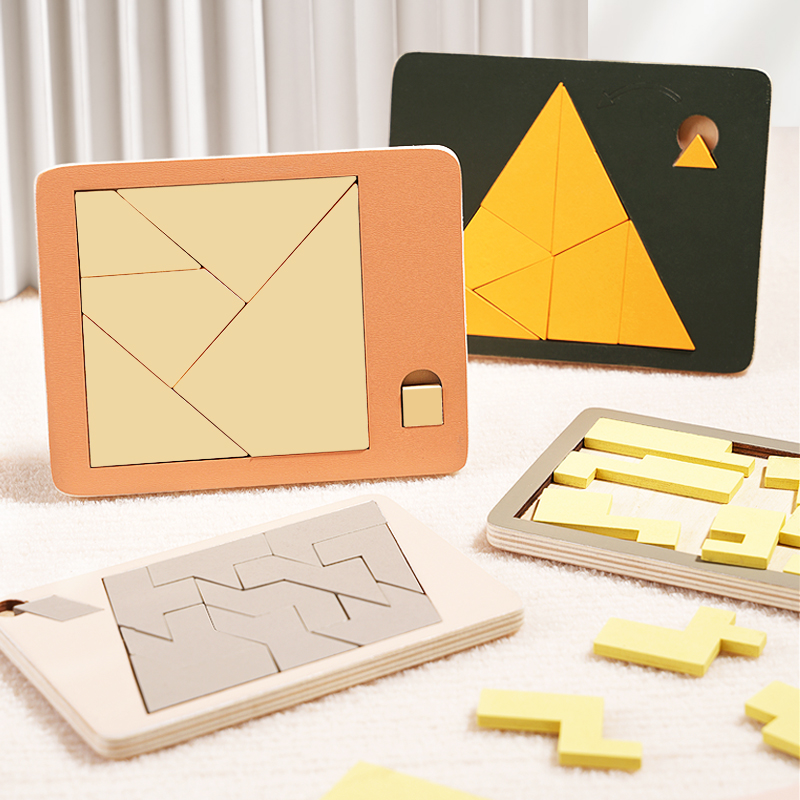 Brain Teaser Cube - Houten geometrische puzzels Uitdaging Onmogelijke hersenverbranding