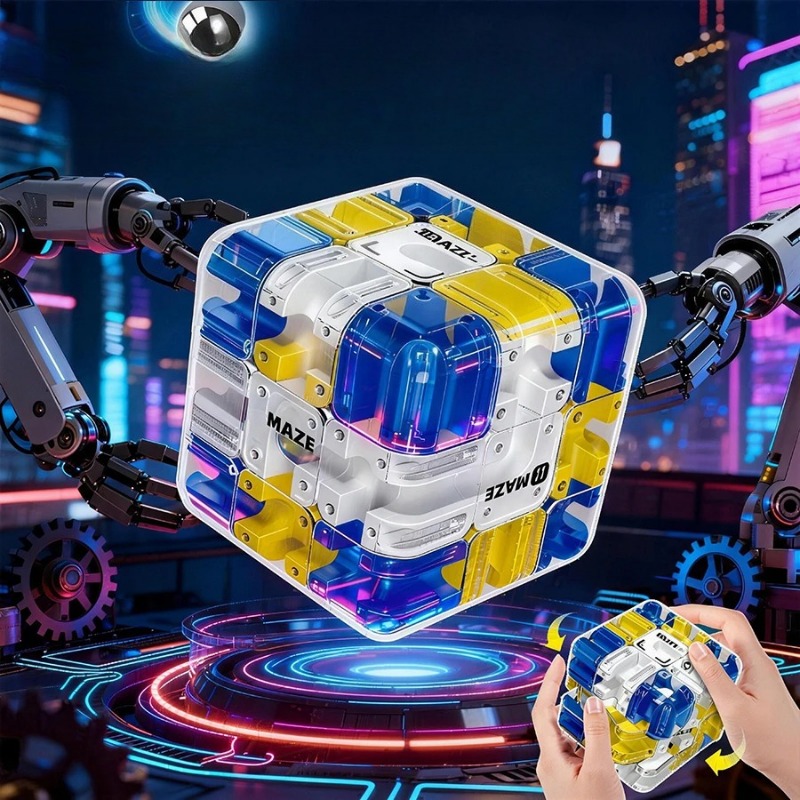 Brain Teaser Cube - 1-10PCS 3D Doolhof Puzzel Kubus Brain