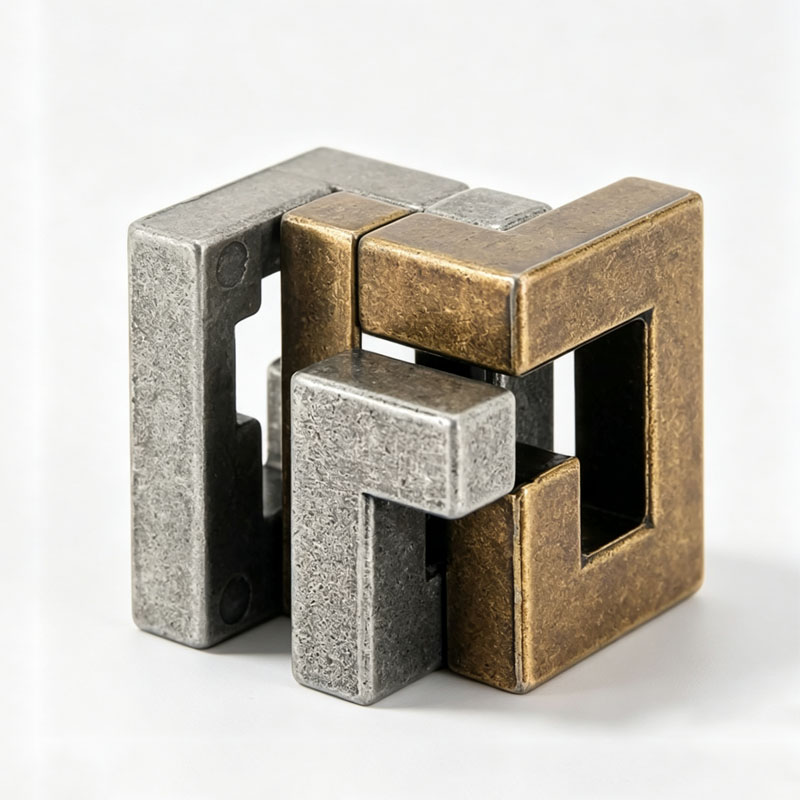 Brain Teaser Cube - Magic IQ Cast Coil Moeilijke Metalen