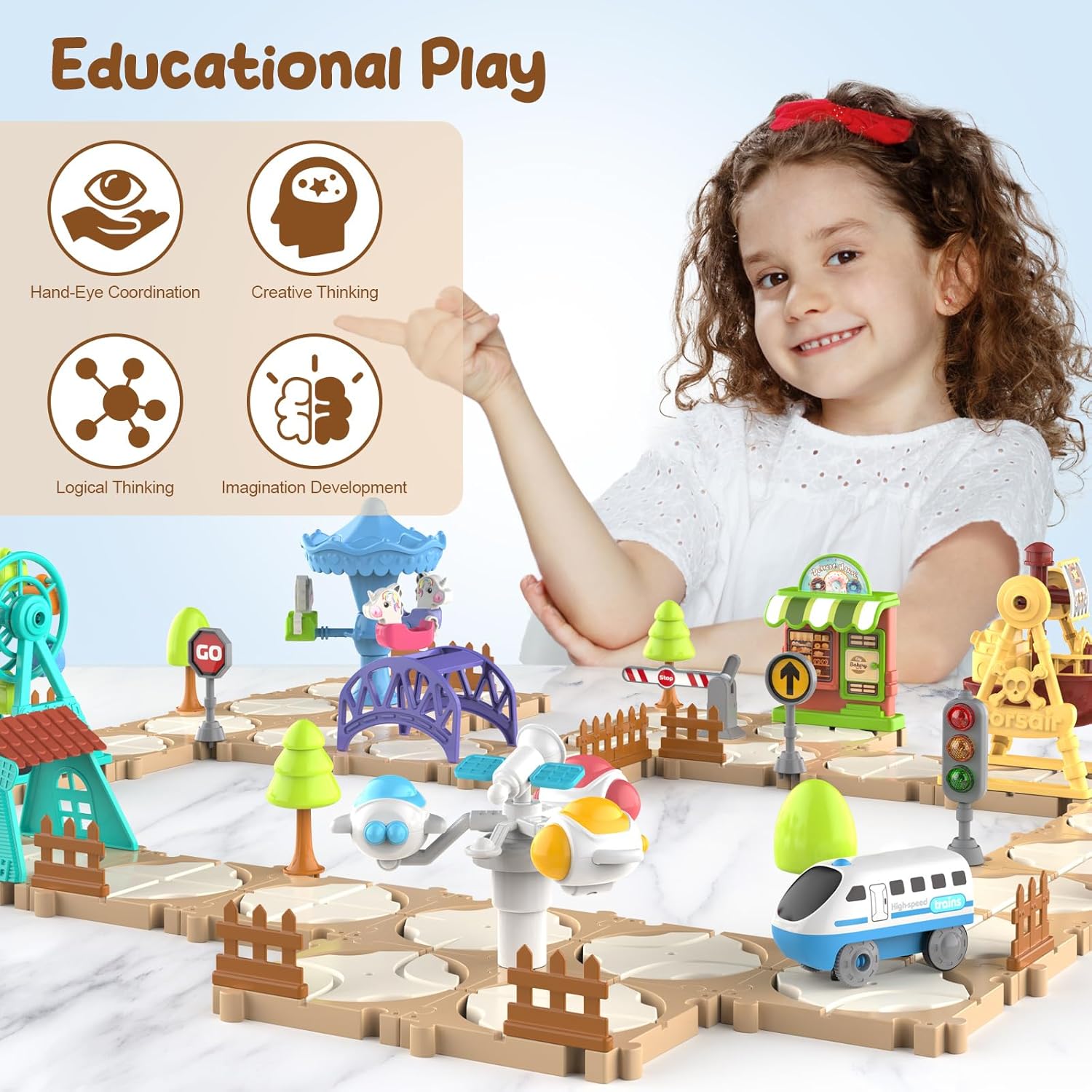 DIY puzzelbaan autoset montage - Kids Education Board recensie en prijs