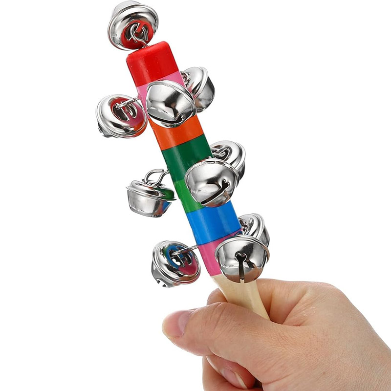 5PCS Houten Jingle Hand Bells  - Kids Education Bell recensie en prijs