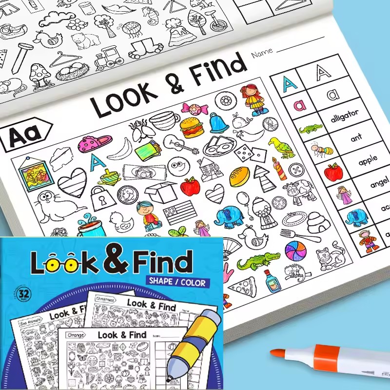 Kijk en vind kleurboek voor pe - Kids Early Education recensie en prijs