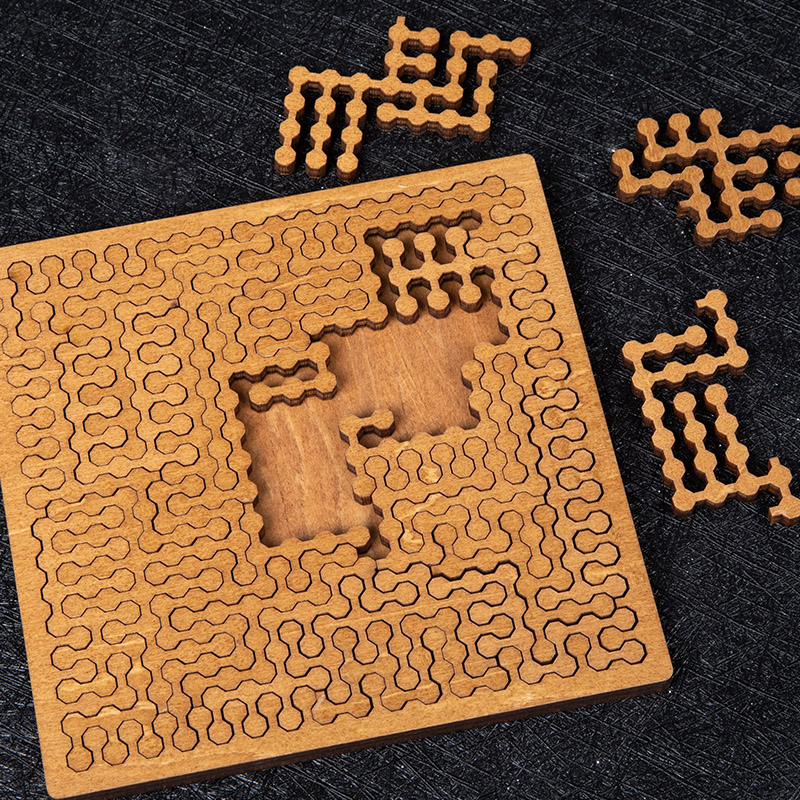 Onmogelijke houten puzzel IQ-p - Brain Teaser Cube recensie en prijs