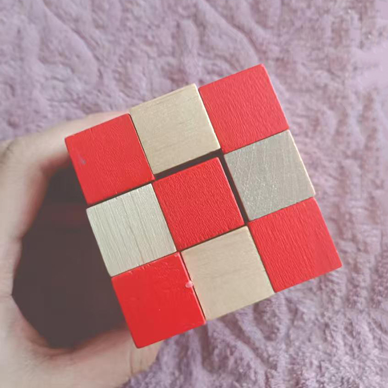 Houten Snake Cube Puzzel IQ Lo - Brain Teaser Cube recensie en prijs