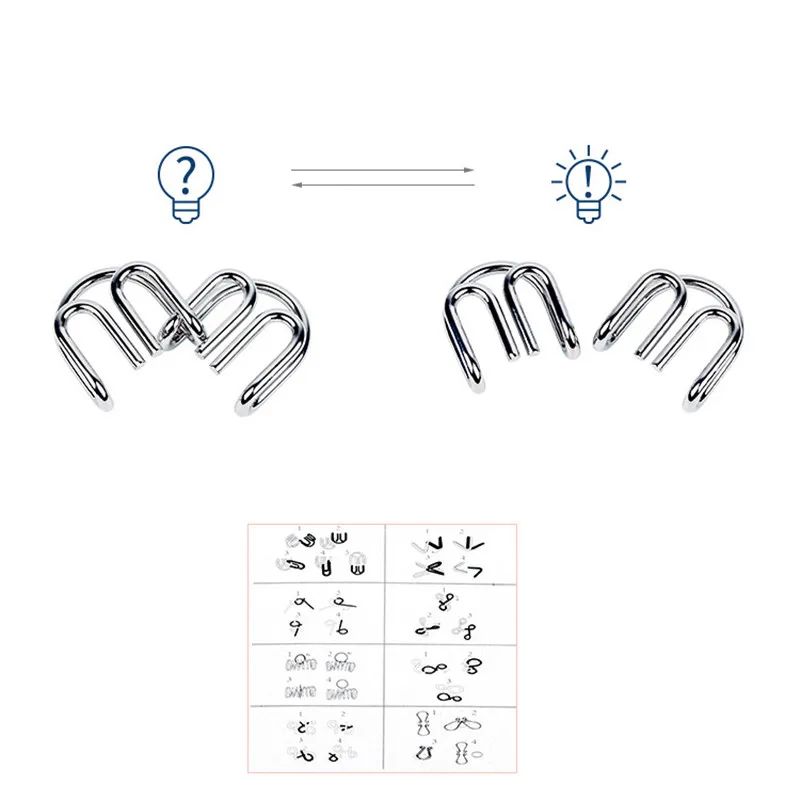 8 Stks/set Metalen Montessori  - Brain Teaser Cube recensie en prijs
